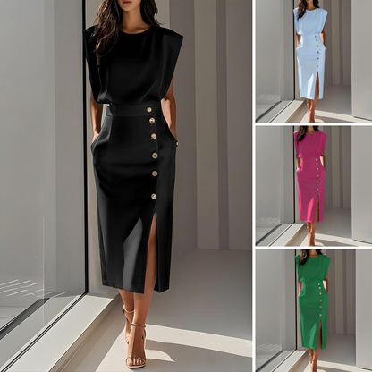 👗 OFFRE SPÉCIALE : 50% DE RÉDUCTION ! ✨ Robe Midi Fendue pour Femme – Coupe Flatteuse, Tissu Doux & 6 Couleurs (S-2XL) 💃
