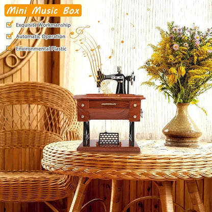 💎 45% DE RÉDUCTION ! 💎 Boîte à Musique Mini Machine à Coudre en Bois – Mécanisme Animé, Sans Pile, Idéal Cadeau Émouvant