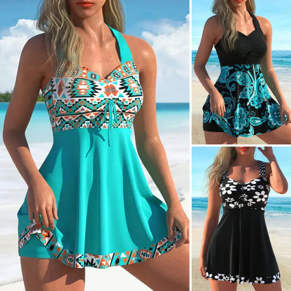💎 60% DE RÉDUCTION ! 💎 Maillot de Bain 2 Pièces – Haut à Bretelles Réglables + Shorty Taille Haute, Tissu Séchage Rapide & Détails Vintage 🌊✨