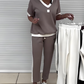 💎 -60% SUR L'ENSEMBLE PANTALON & TOP ! 💎 Col V Respirant, Taille Ajustable & Coton Dou