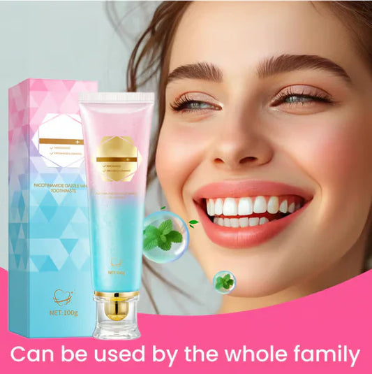 🔥🦷 Achetez 1, obtenez 1 gratuit 💖 Dentifrice bicolore à la niacinamide – Blanchiment sans sensibilité, haleine fraîche & résultats en 7 jours ! 🌸✨