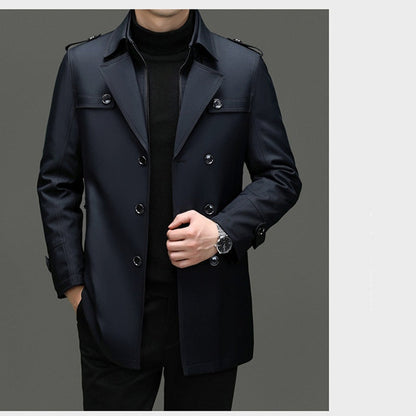 🔥 60 % DE RÉDUCTION ! ✨ Trench-coat long pour homme - Doublure amovible, coupe-vent et déperlant, classique et pratique 🧥🌂