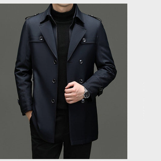🔥 60 % DE RÉDUCTION ! ✨ Trench-coat long pour homme - Doublure amovible, coupe-vent et déperlant, classique et pratique 🧥🌂