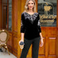 💎 60% DE RÉDUCTION ! 💎 Ensemble Top & Pantalon en Velours avec Strass pour Femme – Nouveau Design 2026, Élégance Brillante & Confort Respirant