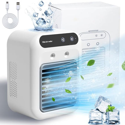 💎 50% DE RÉDUCTION ! 💎 Mini Refroidisseur d'Air 2-en-1 – Silencieux, Portable & Humidificateur Intégré