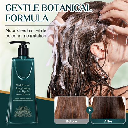 ⏳ Offre à durée limitée ! ⏰ Kit de Coloration Capillaire Longue Durée – Formule Douce Sans Ammoniaque, Couleurs Éclatantes & Soins Botaniques 🌿🧴