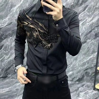 🔥 -50% AUJOURD’HUI SEULEMENT ! 🕶️ Chemise imprimée slim fit – Élégance discrète, coupe moderne et tissu respirant pour un style intemporel.