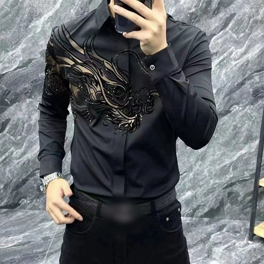 🔥 -50% AUJOURD’HUI SEULEMENT ! 🕶️ Chemise imprimée slim fit – Élégance discrète, coupe moderne et tissu respirant pour un style intemporel.