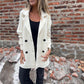 🍂💕Veste mi-longue pour femme avec double boutonnage et revers
