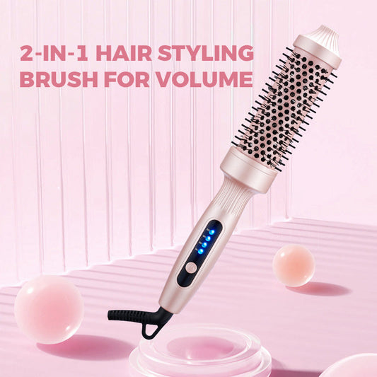 💎 50% DE RÉDUCTION ! 💎 Brosse Chauffante 2-en-1 Volume & Lissage – Céramique-Tourmaline, 4 Températures & Résultat Salon en 5 Min ⚡💇‍♀️