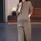 Ensemble de 2 pièces : Sweat à capuche à demi fermeture éclair & Pantalon (style décontracté) 🧥👖