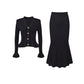 ✨Ensemble top ajusté en maille et jupe sirène approuvé par les meilleures amies – Look chic pour les soirées✨