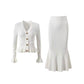 ✨Ensemble top ajusté en maille et jupe sirène approuvé par les meilleures amies – Look chic pour les soirées✨
