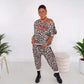 🔥Stock limité disponible 50 % DE RÉDUCTION🔥🐆 Ensemble coordonné chic à imprimé léopard pour femme