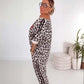 🔥Stock limité disponible 50 % DE RÉDUCTION🔥🐆 Ensemble coordonné chic à imprimé léopard pour femme