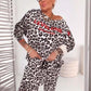🔥Stock limité disponible 50 % DE RÉDUCTION🔥🐆 Ensemble coordonné chic à imprimé léopard pour femme