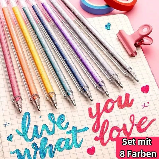 🔥Vente de Noël - 44% de réduction🎨 Ensemble de stylos à gel scintillants🎄Couleurs lumineuses, créativité illimitée