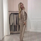 💥Offre à durée limitée - 60 % de réduction💥Ensemble blazer et pantalon tendance de 2 pièces avec bandes latérales