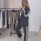 💥Offre à durée limitée - 60 % de réduction💥Ensemble blazer et pantalon tendance de 2 pièces avec bandes latérales