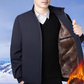 📢📢65% de réduction！！！  Veste zippée chaude unie pour homme – 💪 Anti-froissement, coupe-vent, imperméable à la pluie et à la neige !