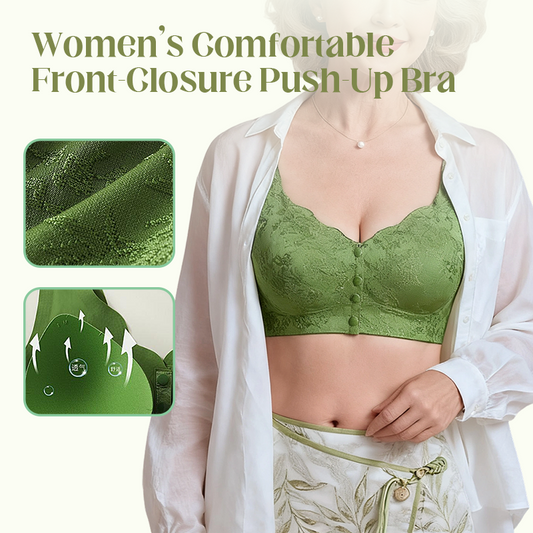 🏆Soutien-Gorge Confortable Sans Armature avec Fermeture Frontale🌿🌿