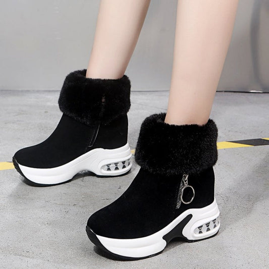 👢 62% DE RÉDUCTION ! ✨ Bottines Femme à Semelle Épaisse - Doublure Chaude et Confortable, Style Urbain pour Automne/Hiver 🍁📦