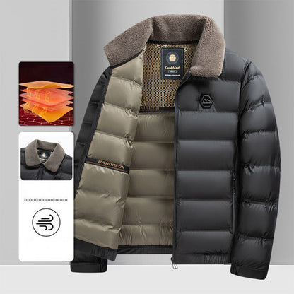 🧥 60% DE RÉDUCTION ! ❄️ Veste Homme Imperméable et Chaude - Revers en Coton et Rembourrage Doudoune, Parfaite pour l'Hiver Urbain 🏙️Livraison offerte📦