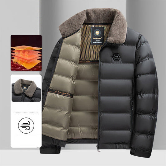 🧥 60% DE RÉDUCTION ! ❄️ Veste Homme Imperméable et Chaude - Revers en Coton et Rembourrage Doudoune, Parfaite pour l'Hiver Urbain 🏙️Livraison offerte📦