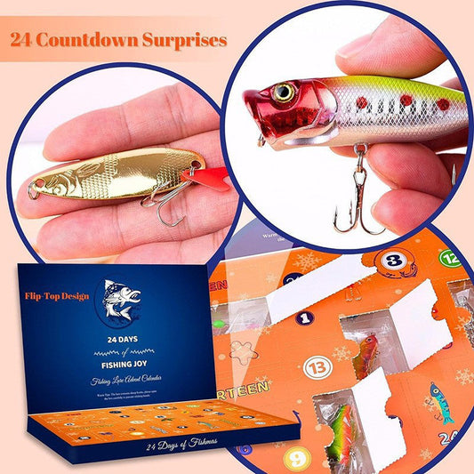 🔥DERNIER JOUR DE SOLDES 50 % DE RÉDUCTION !🏆Vente flash⚡Plus de 50 000 exemplaires vendus ! Il n'en reste presque plus -💥🐟Ensemble de Leurres de Pêche Réalistes et Robustes avec Calendrier de l’Avent🎣🎁
