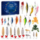 🔥DERNIER JOUR DE SOLDES 50 % DE RÉDUCTION !🏆Vente flash⚡Plus de 50 000 exemplaires vendus ! Il n'en reste presque plus -💥🐟Ensemble de Leurres de Pêche Réalistes et Robustes avec Calendrier de l’Avent🎣🎁