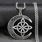 🔥 DERNIER JOUR – 67% DE RÉDUCTION !🌙 Collier Pendentif Lune Celtique – Acier Inoxydable, Unisexe & Symbolisme de Protection