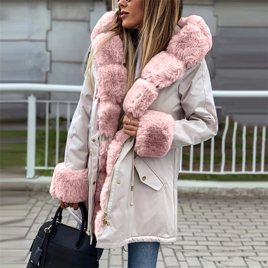 ✨ Nouvelle Doudoune Parka Femme • Col Fourrure Amovible ✨Luxe tactile, style renouvelable 🎀
