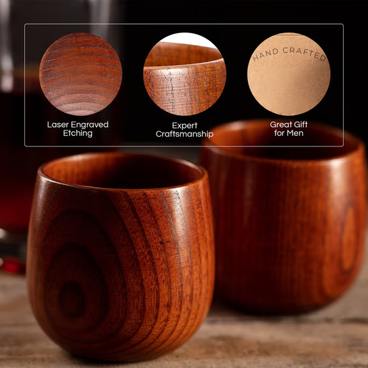 🔥Soldes 2025🔥Verre à boire artisanal et carbonisé - Verre à bourbon en bois original