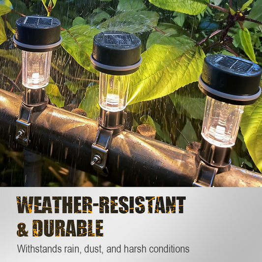 🔥【3 COULEURS】Guirlande Solaire LED Étanche ✨ Éclairage Jardin Auto-Allumage - Installation Sans Fil - 4 Saisons
