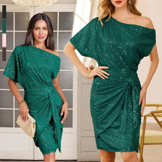📢📢72 % de réduction！！！  Robe de Soirée à Paillettes Brillantes pour Femmes