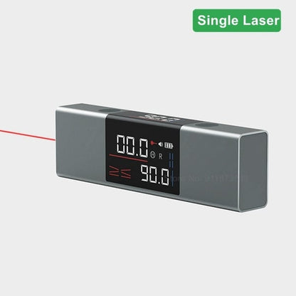📐 Rapporteur Laser 2-en-1 Haute Précision - Mesure ±0.1°, Double Niveau Laser, écran Rétroéclairé - Outil Professionnel pour Bricolage