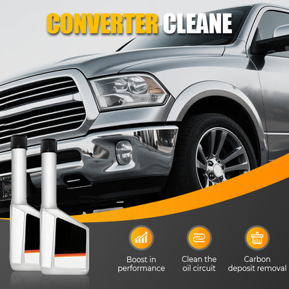 ⚙️ Nettoyant pour Convertisseur Catalytique - Élimine les Dépôts de Carbone, Améliore la Puissance et l‘Économie de Carburant - Formule Concentrée (1 flacon/80L)