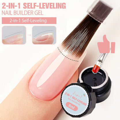 🔥 50% DE RÉDUCTION ! ✨ Gel Auto-Nivelant 3-en-1 pour Ongles - Base et Construction en 1 Étape, Durcissement LED/UV en 60s, Formule Sûre sans HEMA 💅✨