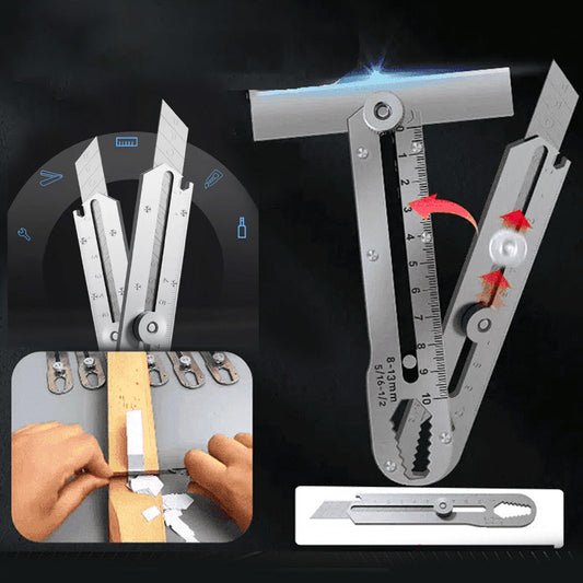 🔧 50 % de réduction ! Couteau utilitaire multifonction avec lame cassable – Grattoir, règle, clé & ouvre-bouteille en un seul outil compact ! ✨