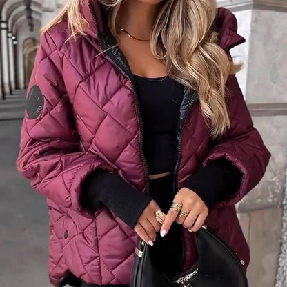 🔈🔈60 % de réduction❄️Doudoune pour femme avec motif matelassé en losanges