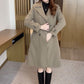 Trench-Coat Élégant avec Doublure en Peluche de Haute Qualité pour Femme