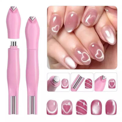 🔥 50% DE RÉDUCTION ! ✨ Stylo Magnétique Nail Art Œil de Chat - Aimant Puissant, Création de Motifs Précise, Usage Professionnel et Domestique 💅✨