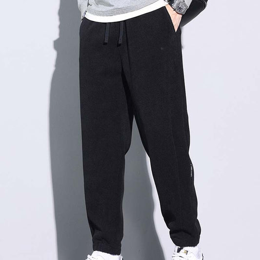 🔈 60 % de réduction ! 🔥 Pantalon en velours côtelé homme – Coupe fuselée, cordon ajustable & doublure chaude pour l’hiver 🧥🖤