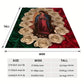 🔥 50% DE RÉDUCTION ! ✨ Couverture Vierge Marie en Flanelle - Motif Sacré et Rosace, Douce et Chaude, Idéale pour Décoration et Recueillement ✝️🌹