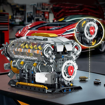 💎 60% DE RÉDUCTION ! 💎 Modèle Moteur V8 Transparent Motorisé – 692 Pièces, Fonctionne Réellement & Pédagogique 🔧⚙️