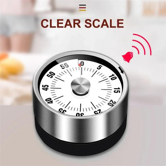 🔥 50% DE RÉDUCTION ! ✨ Minuterie Magnétique Mécanique - Alarme 60dB Sans Pile, Fixation Aimantée, Usage Cuisine/Bureau ⏰🔋