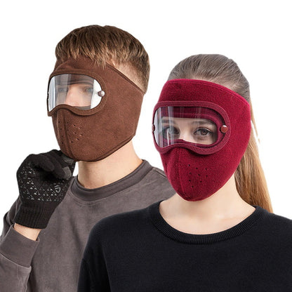 🌬️ 50 % de réduction – Masque anti-buée hiver avec lunettes intégrées : polaire douce, ajustement universel & protection totale ! 🔮