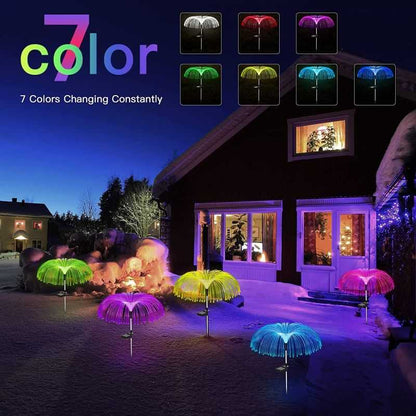 🔥 Offre Spéciale ! ✨ Lampe Solaire Méduse Jardin - 7 Couleurs Changeantes, Double Mode, Étanche IP64, Installation Facile 🌌✨
