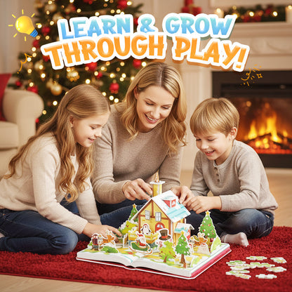 📢📢60 % de réduction !!!🎅Kit de puzzle de Noël 3D à assembler soi-même