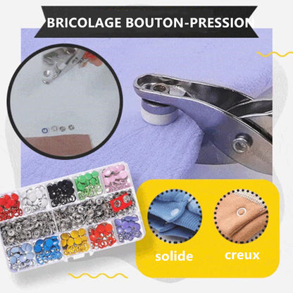 🎁 56% DE RÉDUCTION !! 🔧 Kit de Boutons Pression Multi-Usages pour DIY – Couture & Réparation Facile, Vie Colorée 🌈🧵